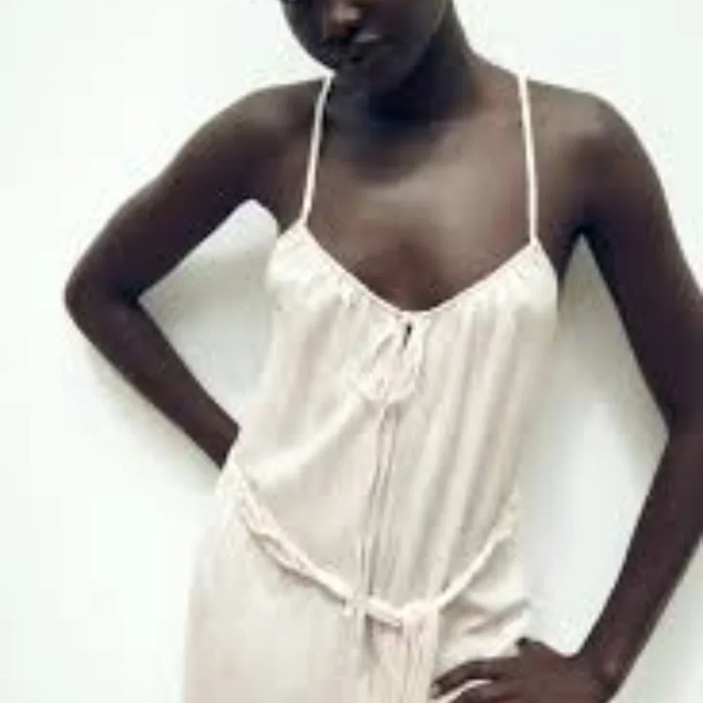 Zara Wrinkle Look Wide Leg Jumpsuit
